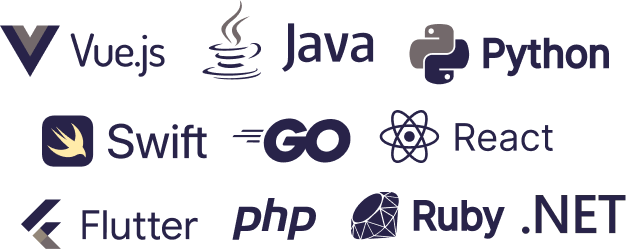 Logos of tech stacks that ABsmartly supports