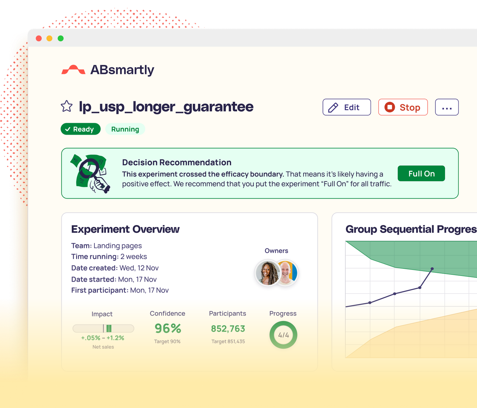 ABsmartly Interface Screenshot